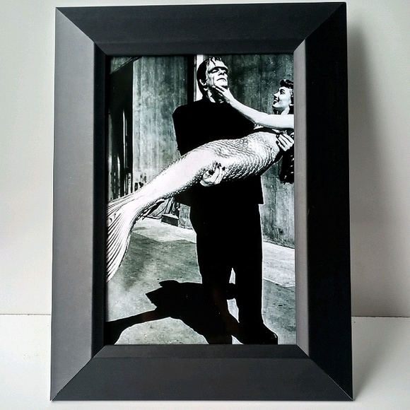 Frankenstein Mermaid Vintage Monster Univseral Art - Picture 2 of 9